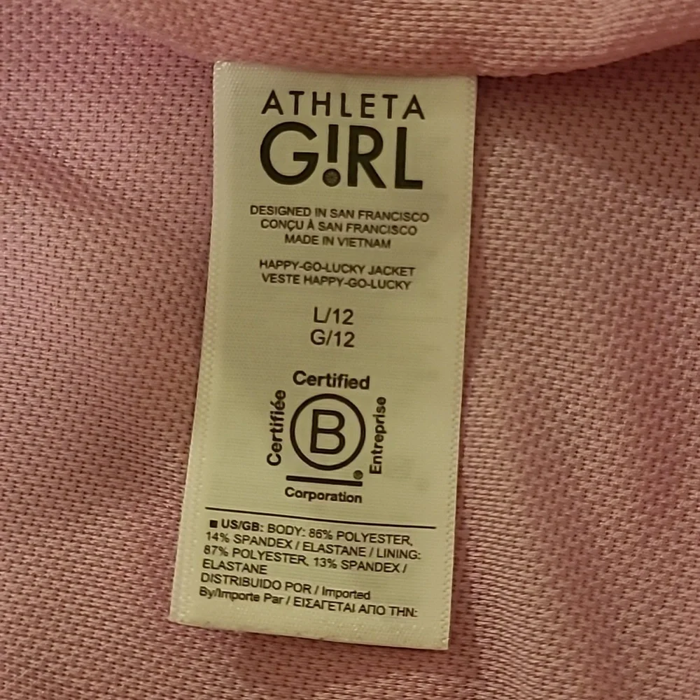 Athleta Girl Happy Go Lucky Jacket Sz. 12